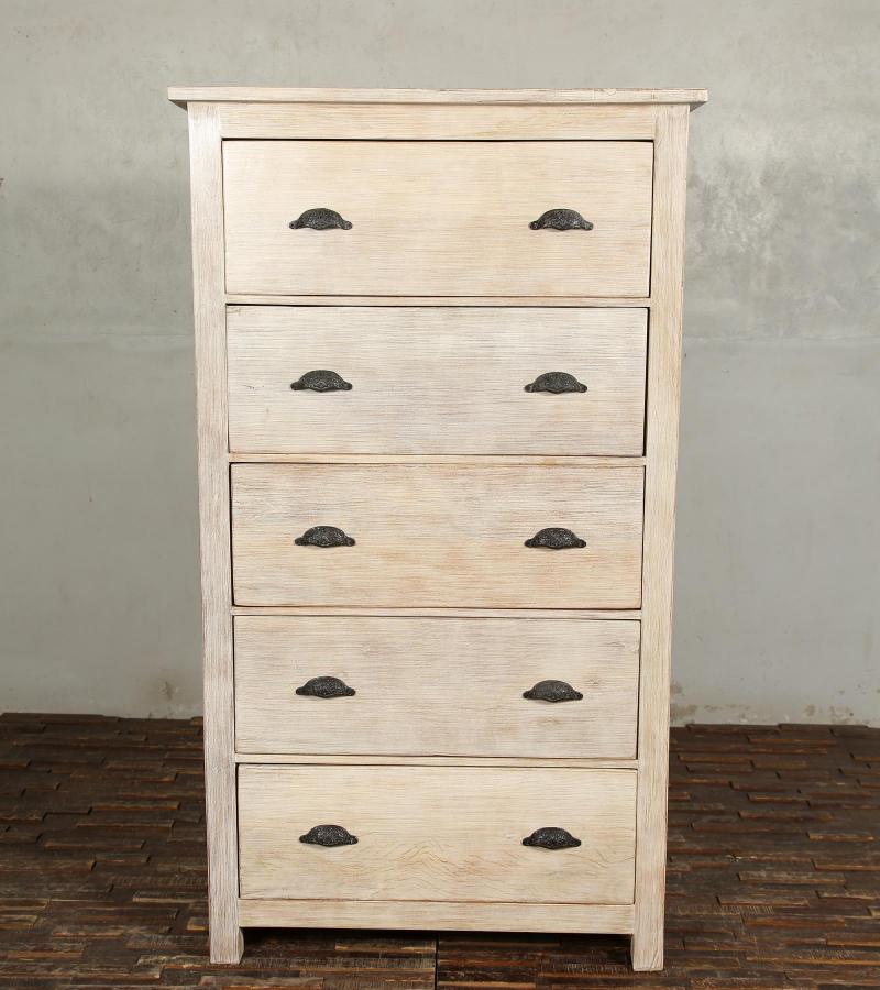 SOLID RECLAIMED TEAK WOOD 5 DRAWER DRESSER