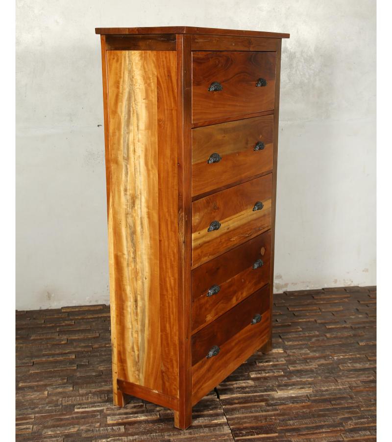 SOLID RECLAIMED TEAK WOOD 5 DRAWER DRESSER
