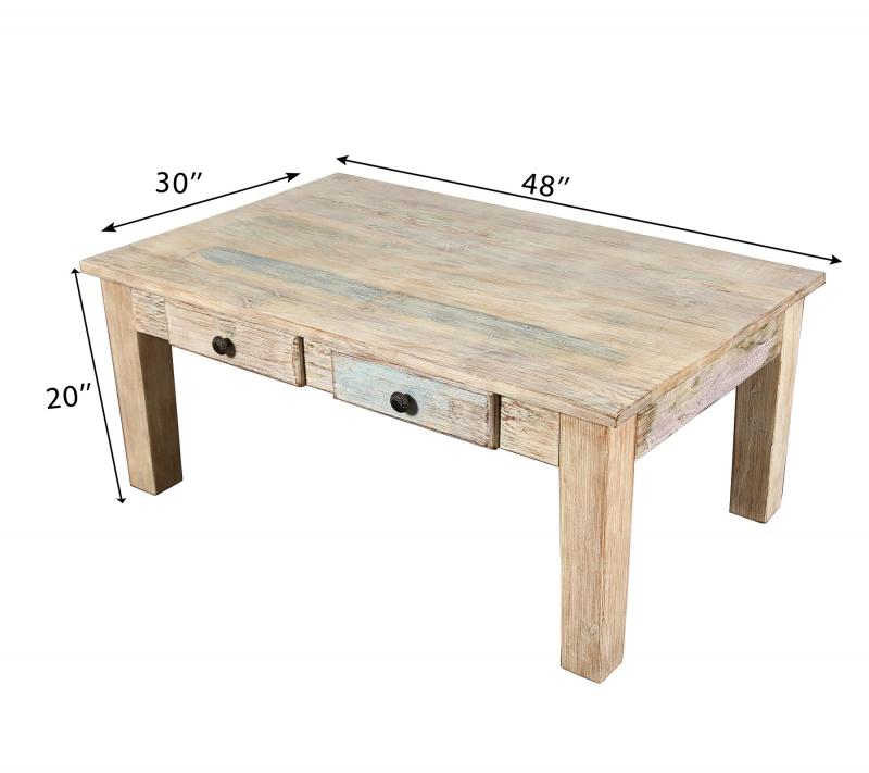 SOLID RECLAIMED TEAK WOOD COFFEE TABLE
