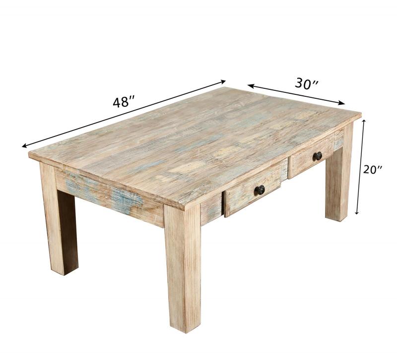 SOLID RECLAIMED TEAK WOOD COFFEE TABLE