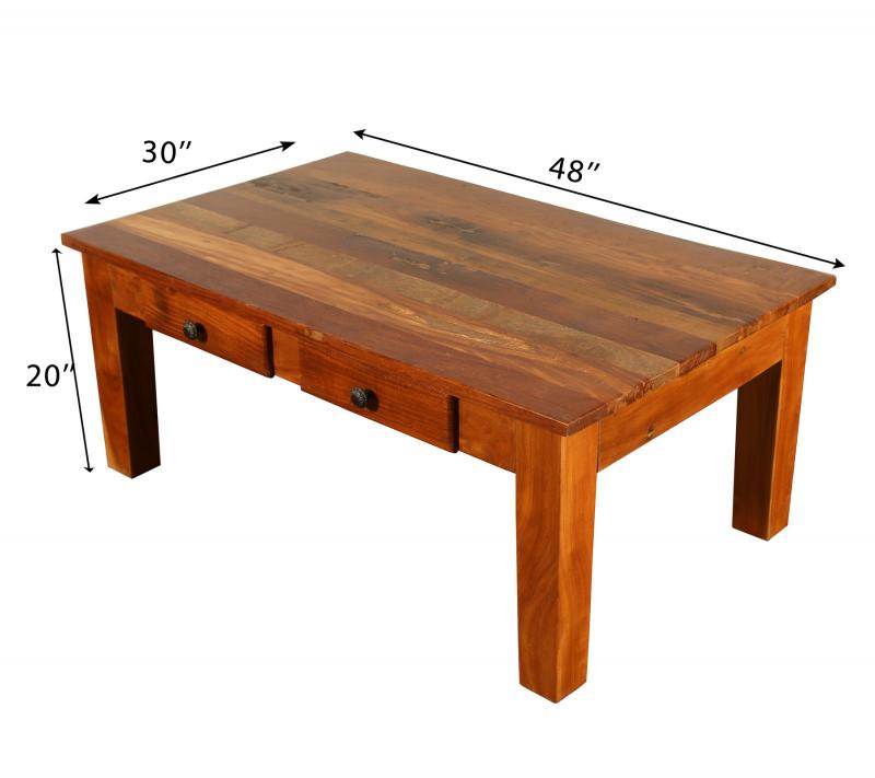 SOLID RECLAIMED TEAK WOOD COFFEE TABLE