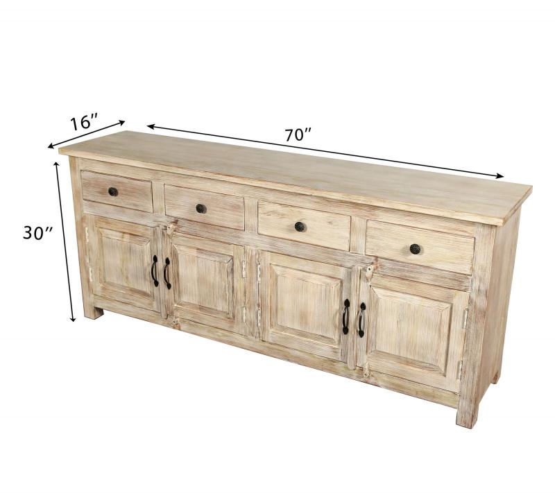 SOLID RECLAIMED TEAK WOOD SIDEBOARD