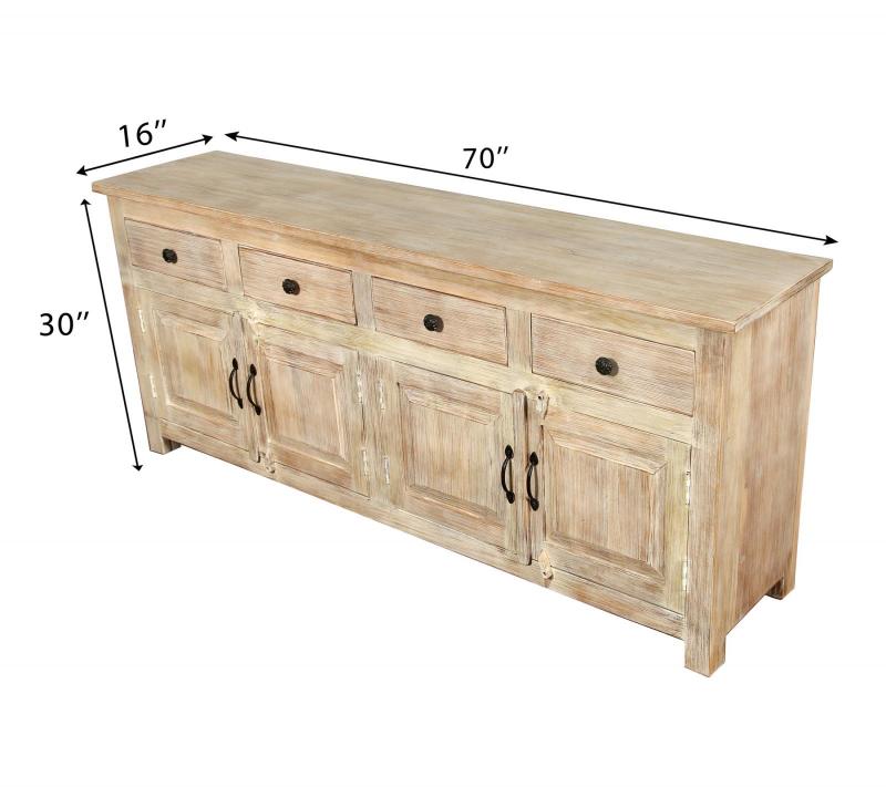 SOLID RECLAIMED TEAK WOOD SIDEBOARD