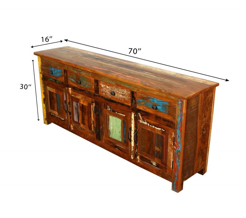 SOLID RECLAIMED TEAK WOOD SIDEBOARD