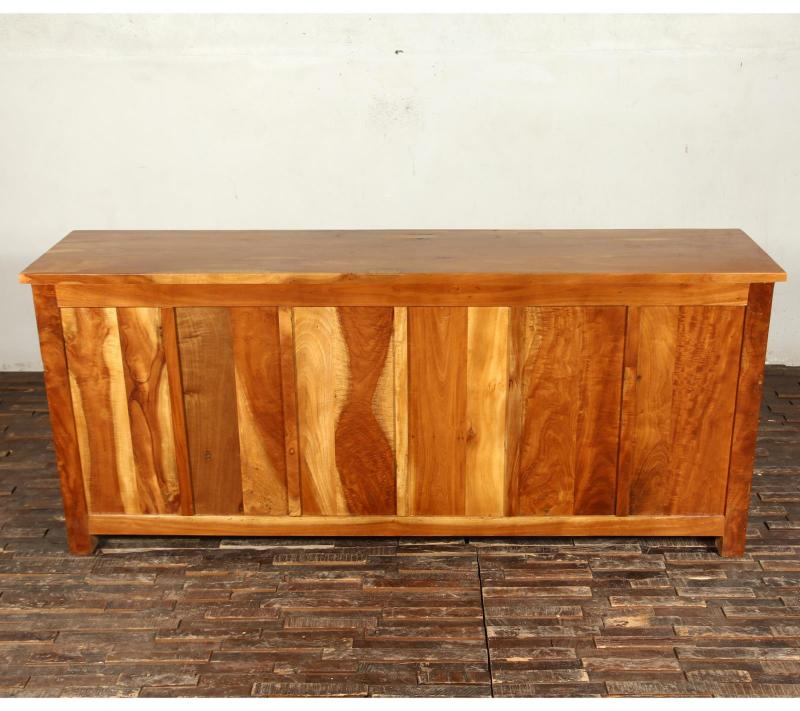 SOLID RECLAIMED TEAK WOOD & GLASS SIDEBOARD