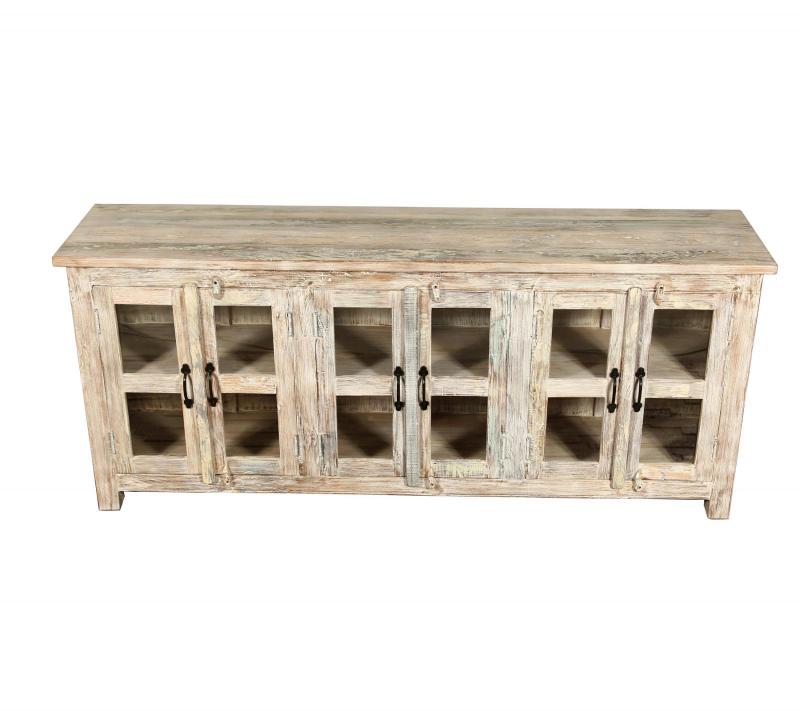 WOODEN GLASS SIDEBOARD