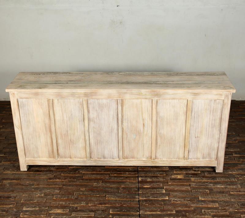 WOODEN GLASS SIDEBOARD