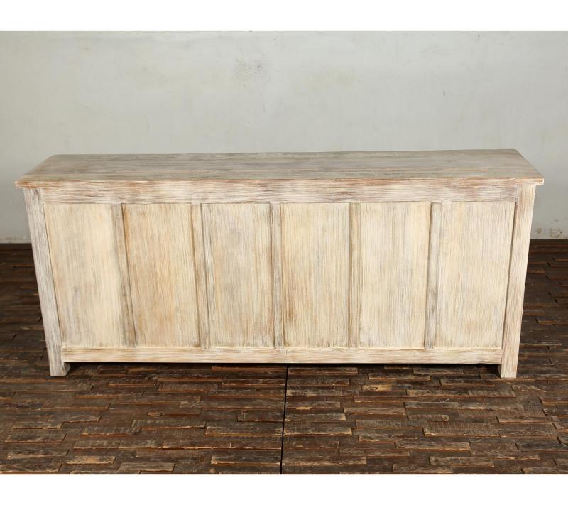 WOODEN GLASS SIDEBOARD