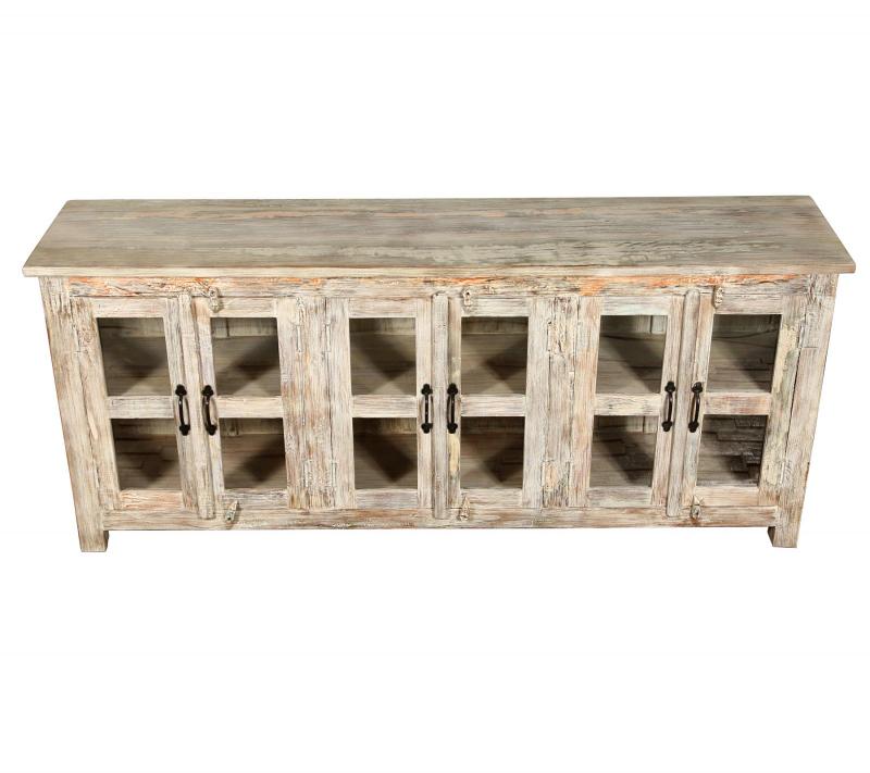WOODEN GLASS SIDEBOARD