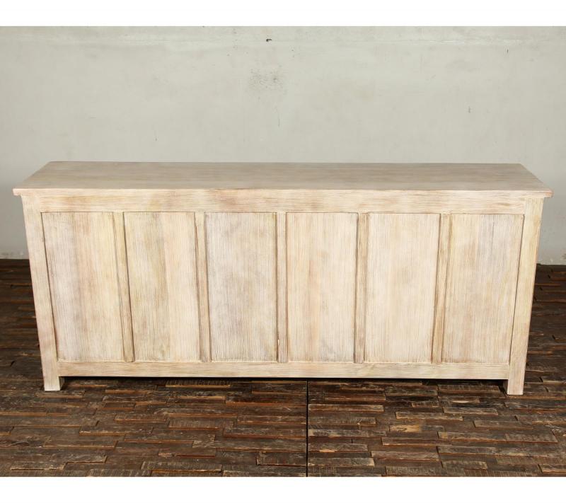 WOODEN GLASS SIDEBOARD