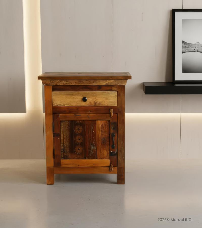 SOLID RECLAIMED TEAK WOOD SIDETABLE END TABLE