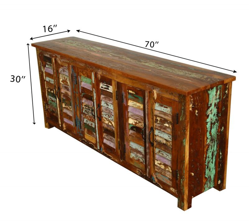WOODEN  SHUTTER SIDEBOARD