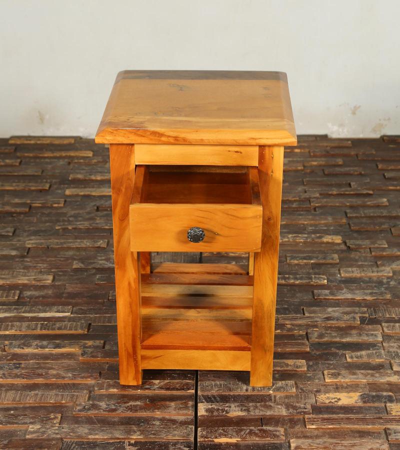 SOLID RECLAIMED TEAK WOOD END TABLE / NIGHT STAND