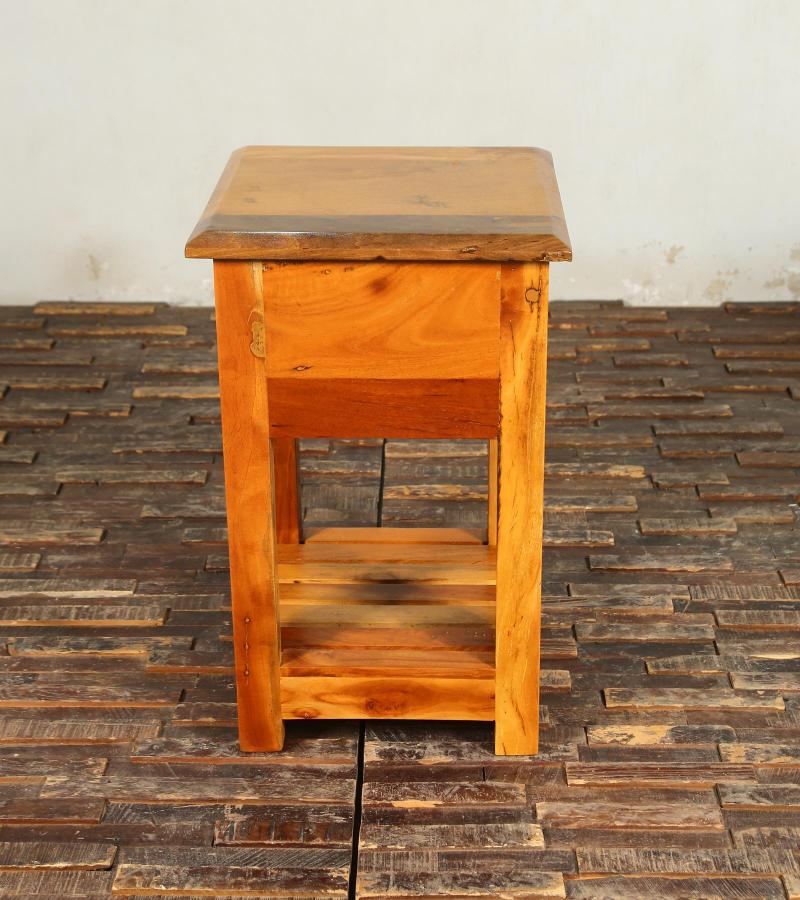 SOLID RECLAIMED TEAK WOOD END TABLE / NIGHT STAND