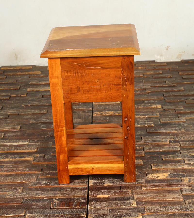 SOLID RECLAIMED TEAK WOOD END TABLE / NIGHT STAND