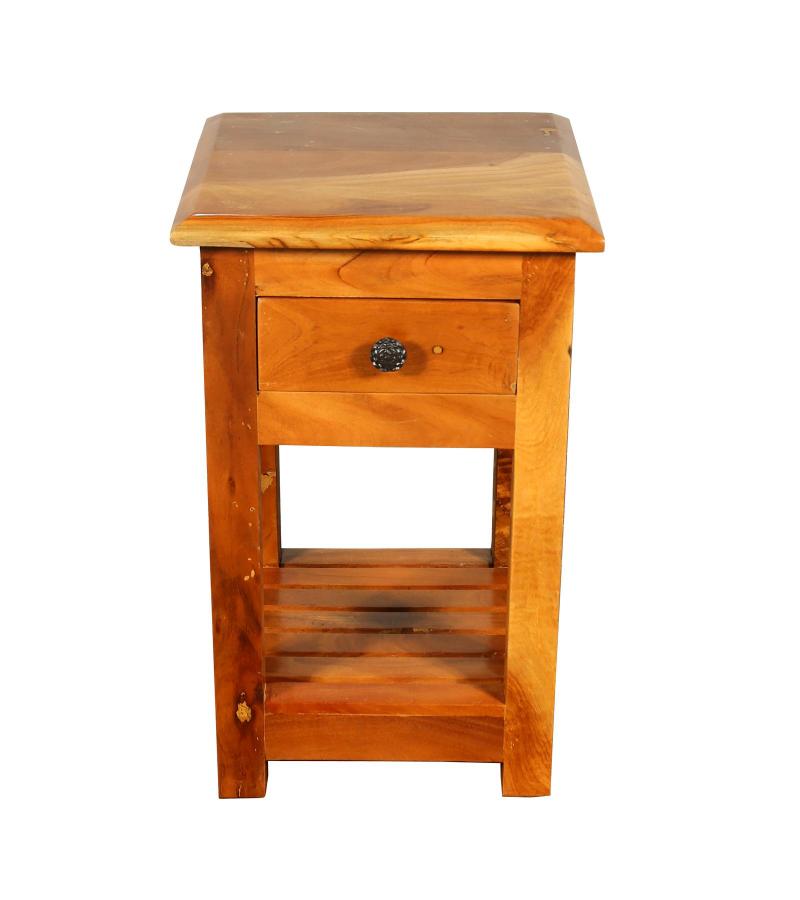 SOLID RECLAIMED TEAK WOOD END TABLE / NIGHT STAND