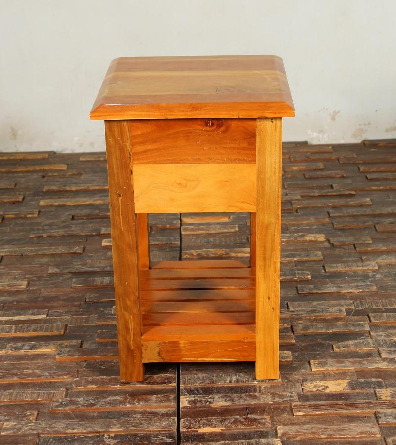 SOLID RECLAIMED TEAK WOOD END TABLE / NIGHT STAND