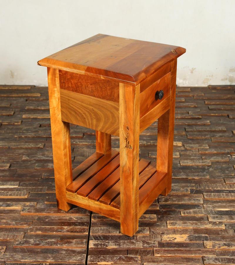 SOLID RECLAIMED TEAK WOOD END TABLE / NIGHT STAND