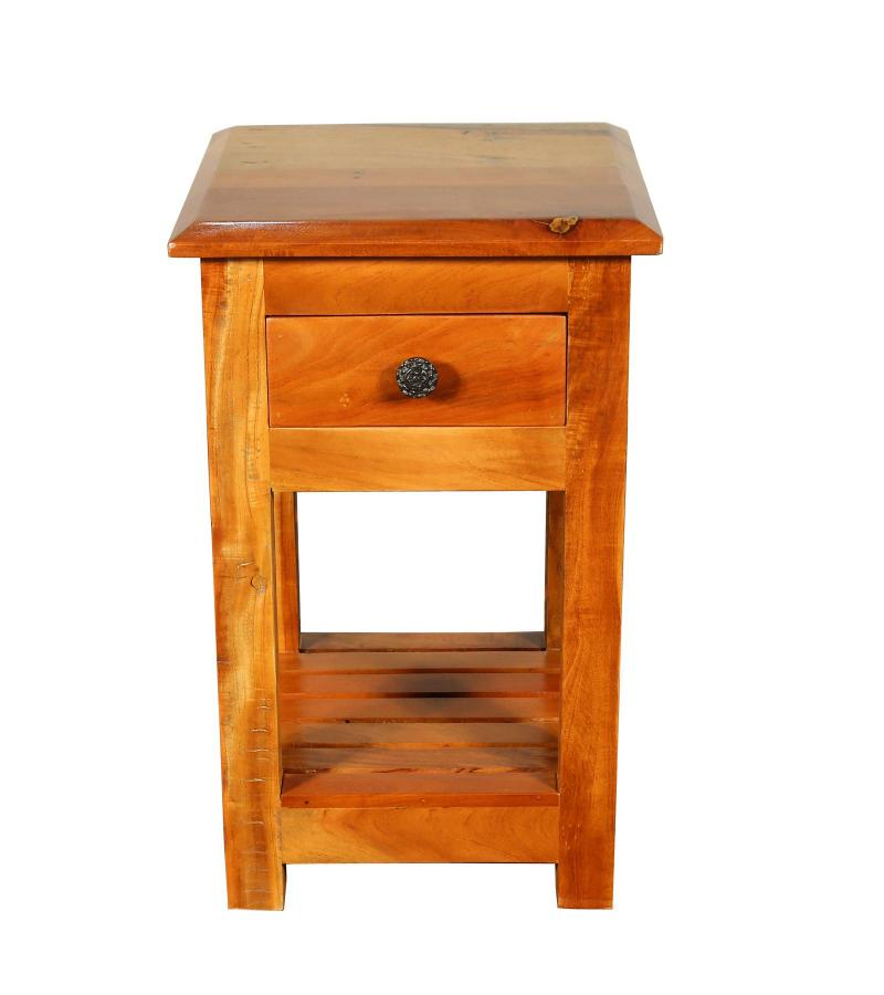 SOLID RECLAIMED TEAK WOOD END TABLE / NIGHT STAND