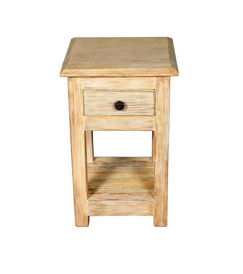 SOLID RECLAIMED TEAK WOOD END TABLE / NIGHT STAND