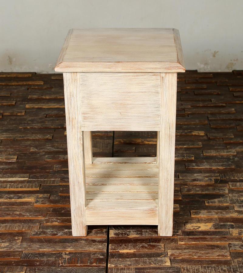 SOLID RECLAIMED TEAK WOOD END TABLE / NIGHT STAND