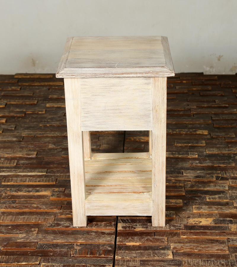 SOLID RECLAIMED TEAK WOOD END TABLE / NIGHT STAND