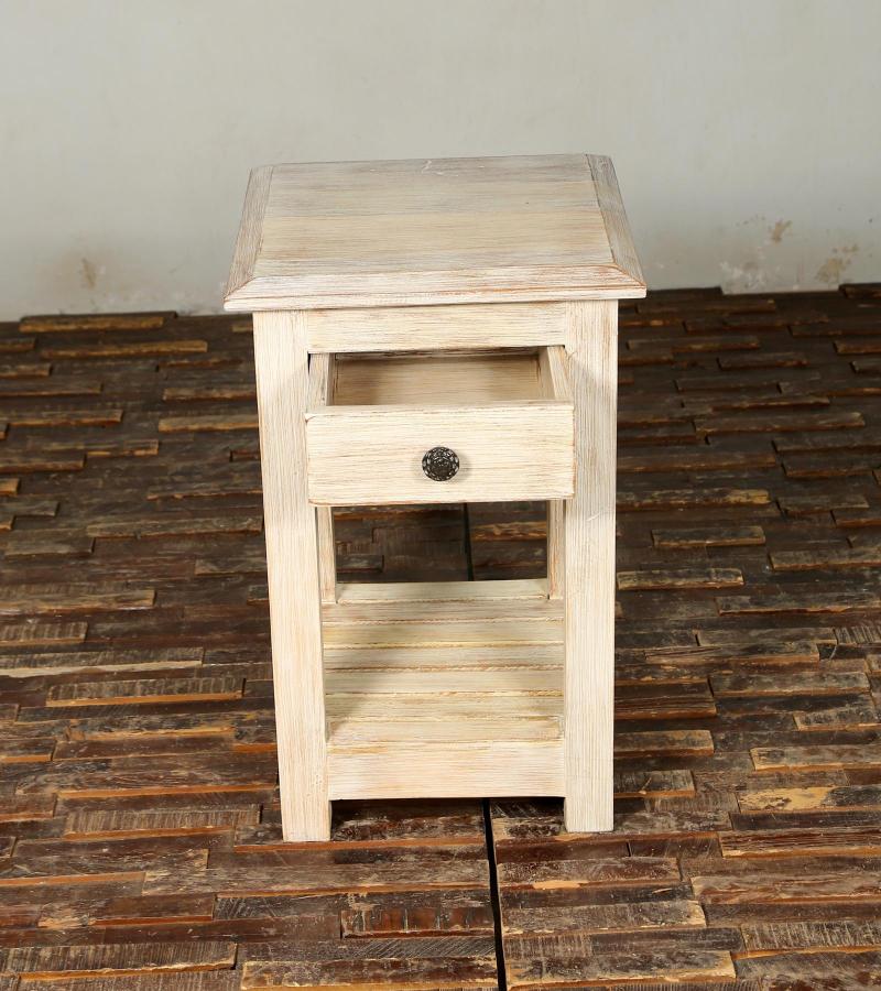 SOLID RECLAIMED TEAK WOOD END TABLE / NIGHT STAND