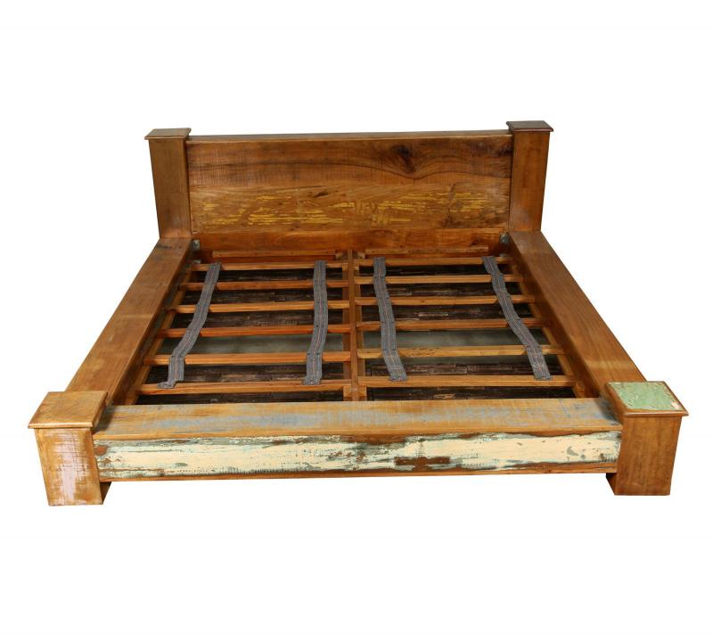 KING SOLID RECLAIMED TEAK WOOD BED 