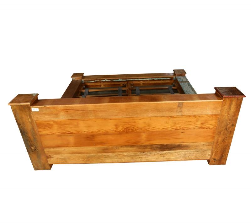 KING SOLID RECLAIMED TEAK WOOD BED 