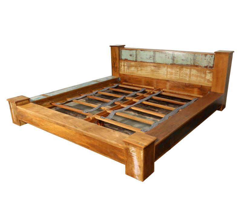 KING SOLID RECLAIMED TEAK WOOD BED
