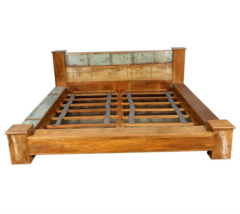 KING SOLID RECLAIMED TEAK WOOD BED