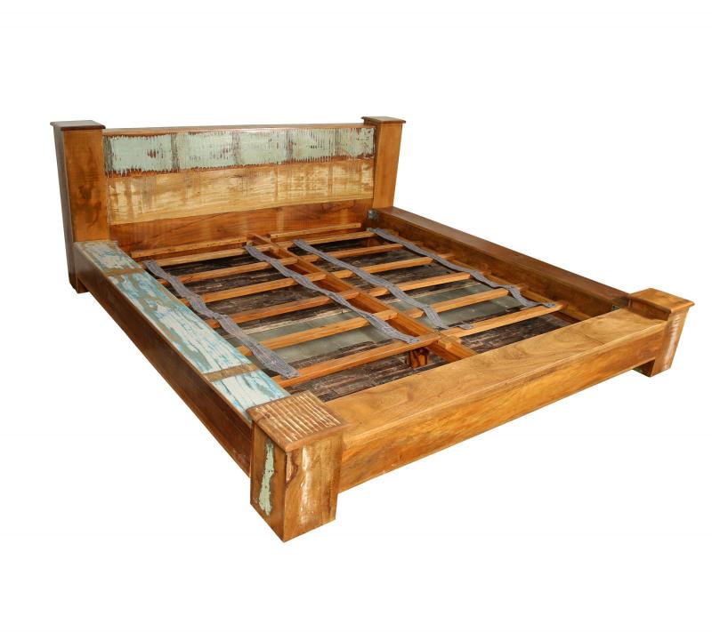 KING SOLID RECLAIMED TEAK WOOD BED