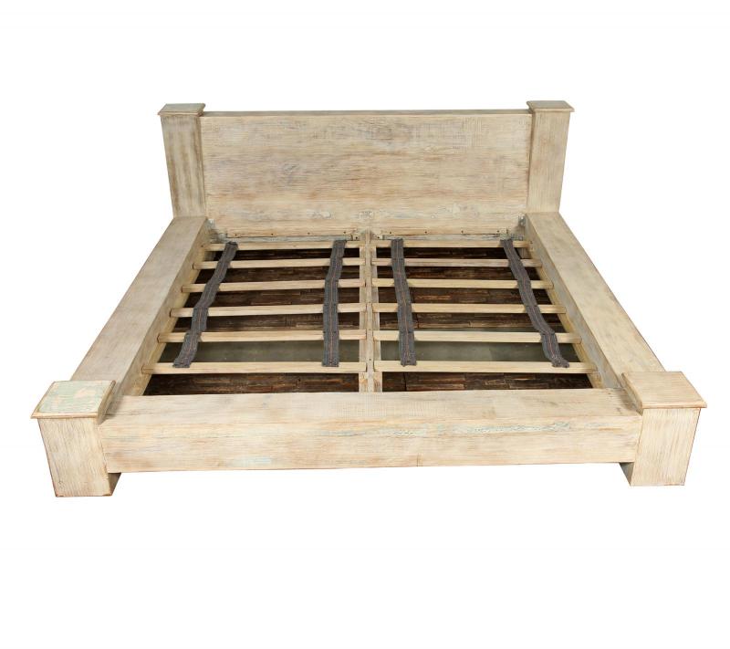 KING SOLID RECLAIMED TEAK WOOD BED