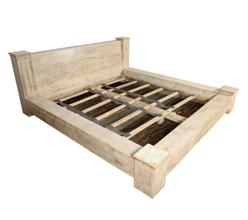 KING SOLID RECLAIMED TEAK WOOD BED