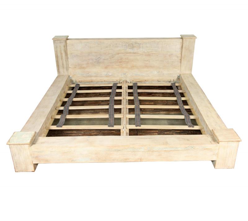 KING SOLID RECLAIMED TEAK WOOD BED