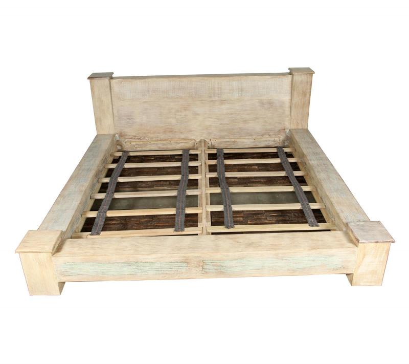 KING SOLID RECLAIMED TEAK WOOD BED