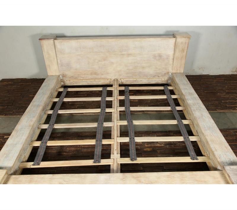KING SOLID RECLAIMED TEAK WOOD BED