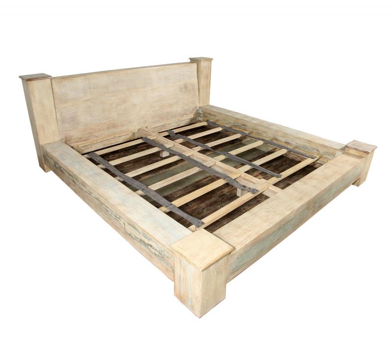 KING SOLID RECLAIMED TEAK WOOD BED