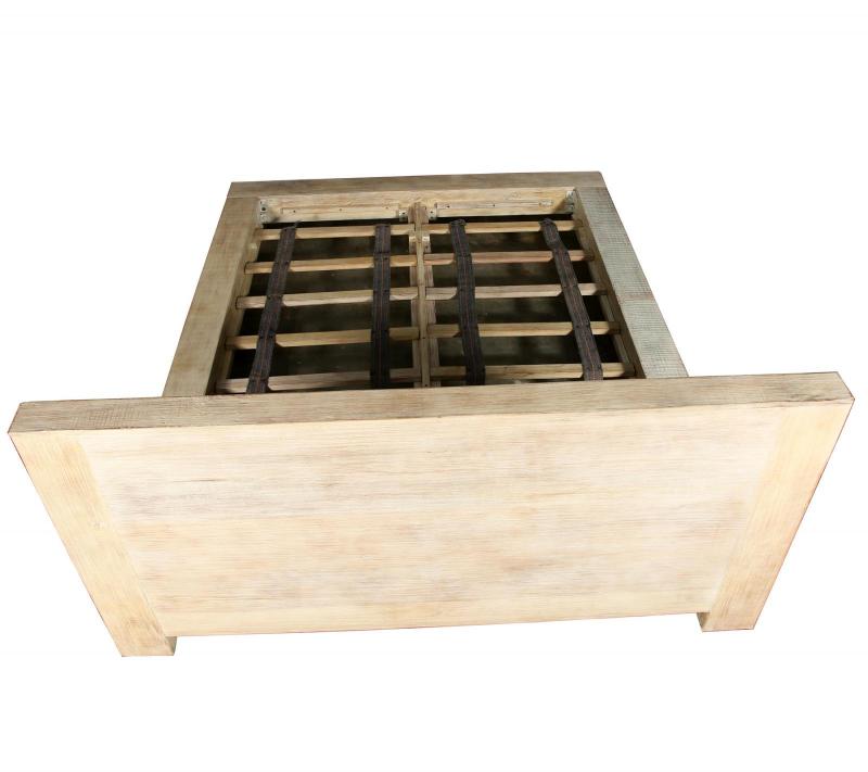 QUEEN SOLID RECLAIMED TEAK WOOD BED 