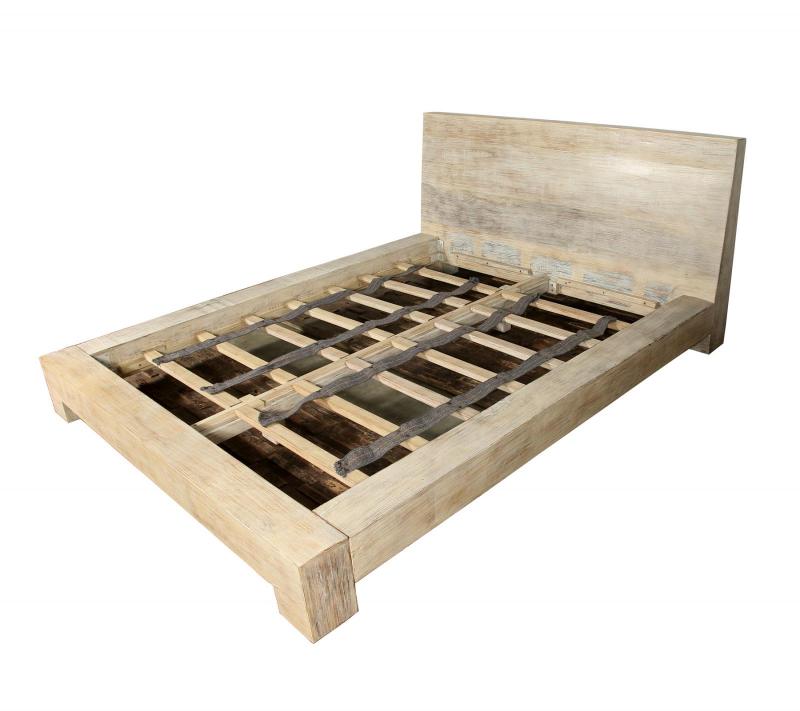 QUEEN SOLID RECLAIMED TEAK WOOD BED