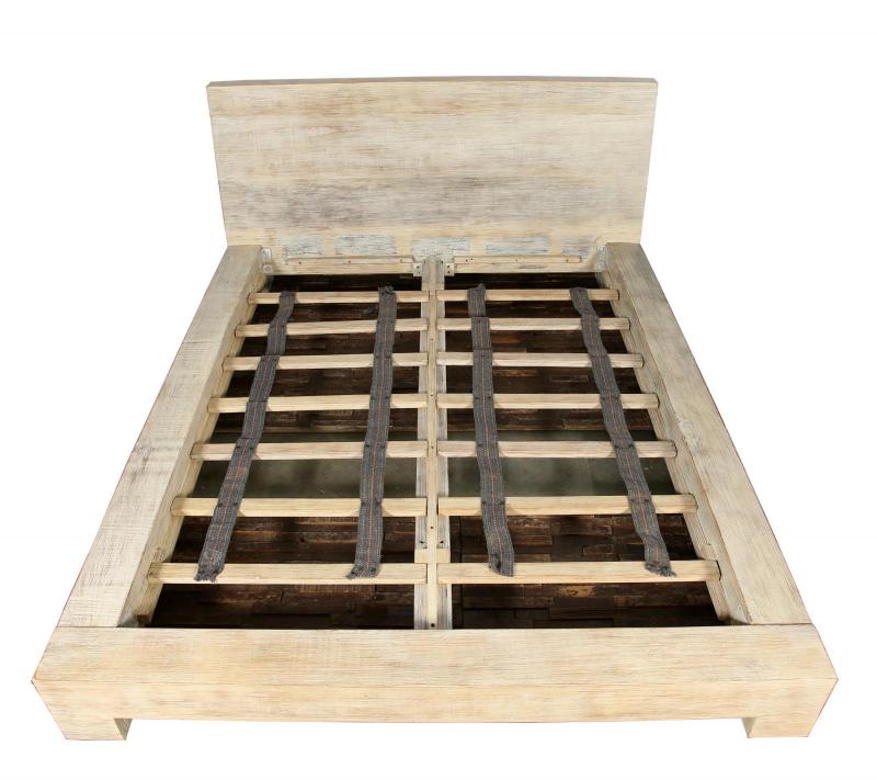 QUEEN SOLID RECLAIMED TEAK WOOD BED