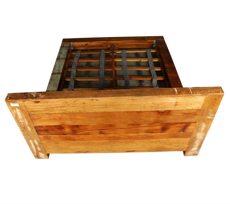QUEEN SOLID RECLAIMED TEAK WOOD BED