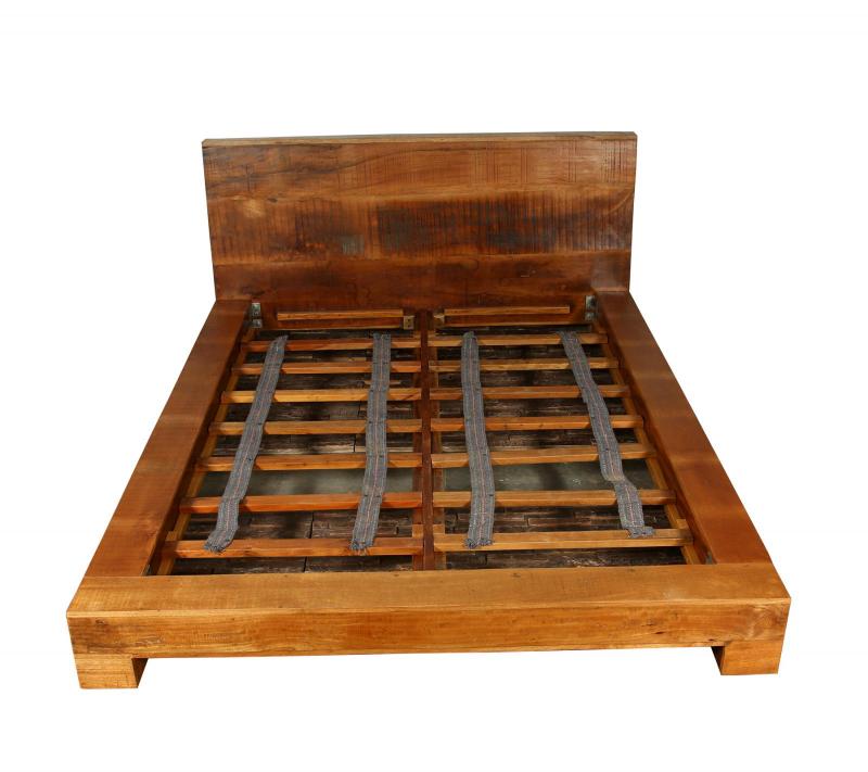QUEEN SOLID RECLAIMED TEAK WOOD BED