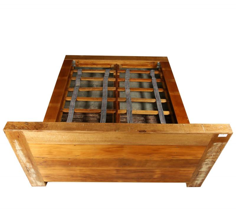 QUEEN SOLID RECLAIMED TEAK WOOD BED