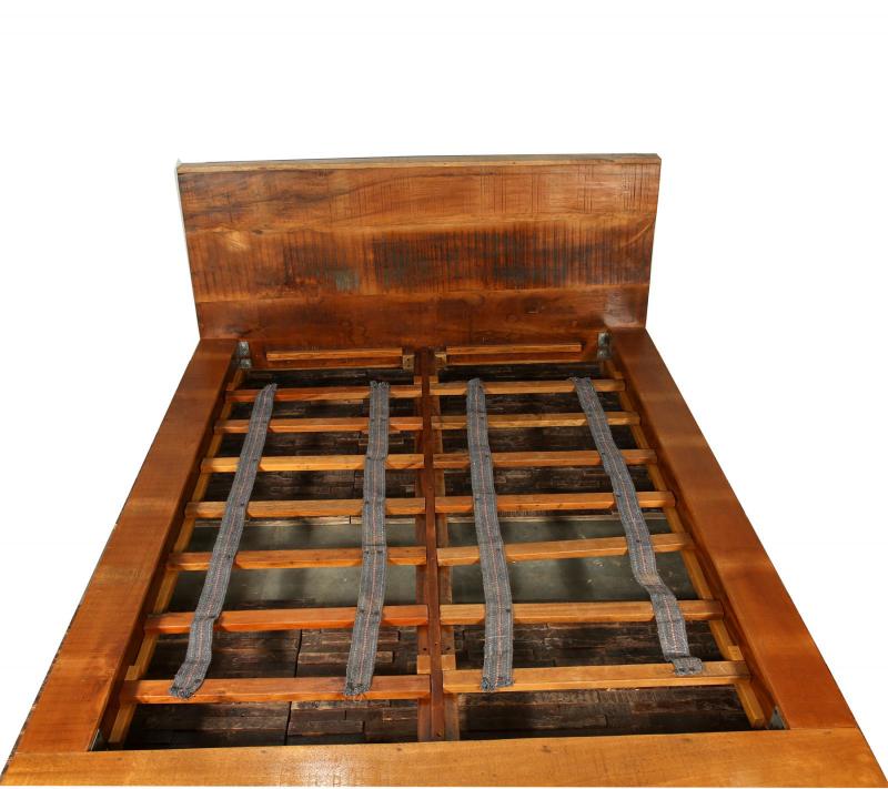 QUEEN SOLID RECLAIMED TEAK WOOD BED