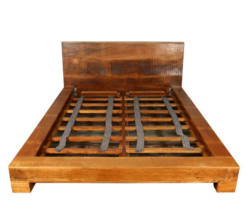 QUEEN SOLID RECLAIMED TEAK WOOD BED