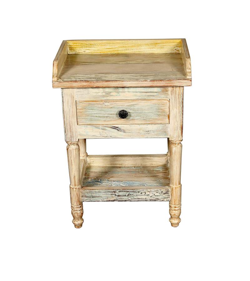 SOLID RECLAIMED TEAK WOOD END TABLE / NIGHT STAND