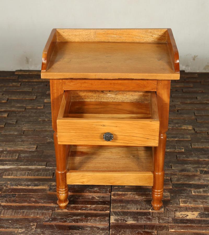 SOLID RECLAIMED TEAK WOOD END TABLE / NIGHT STAND