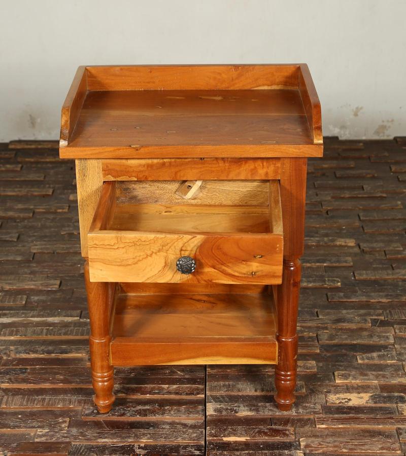 SOLID RECLAIMED TEAK WOOD END TABLE / NIGHT STAND