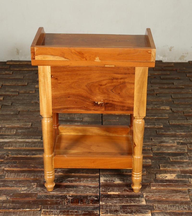SOLID RECLAIMED TEAK WOOD END TABLE / NIGHT STAND